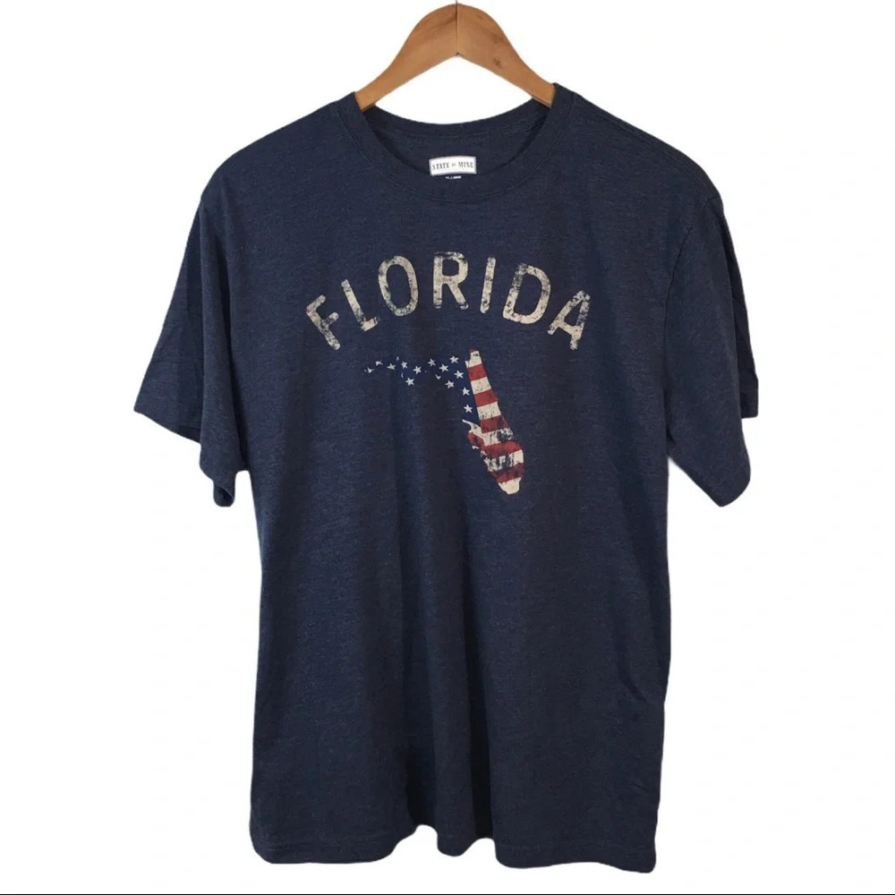 TS555 Mens State of Mine Florida USA Flag T Shirt XXL